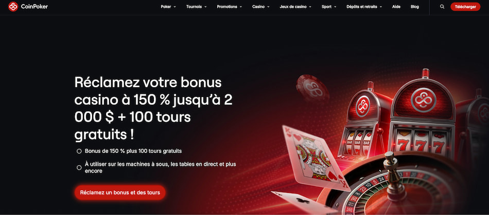 Un bonus de bienvenue progressif combinant poker et casino